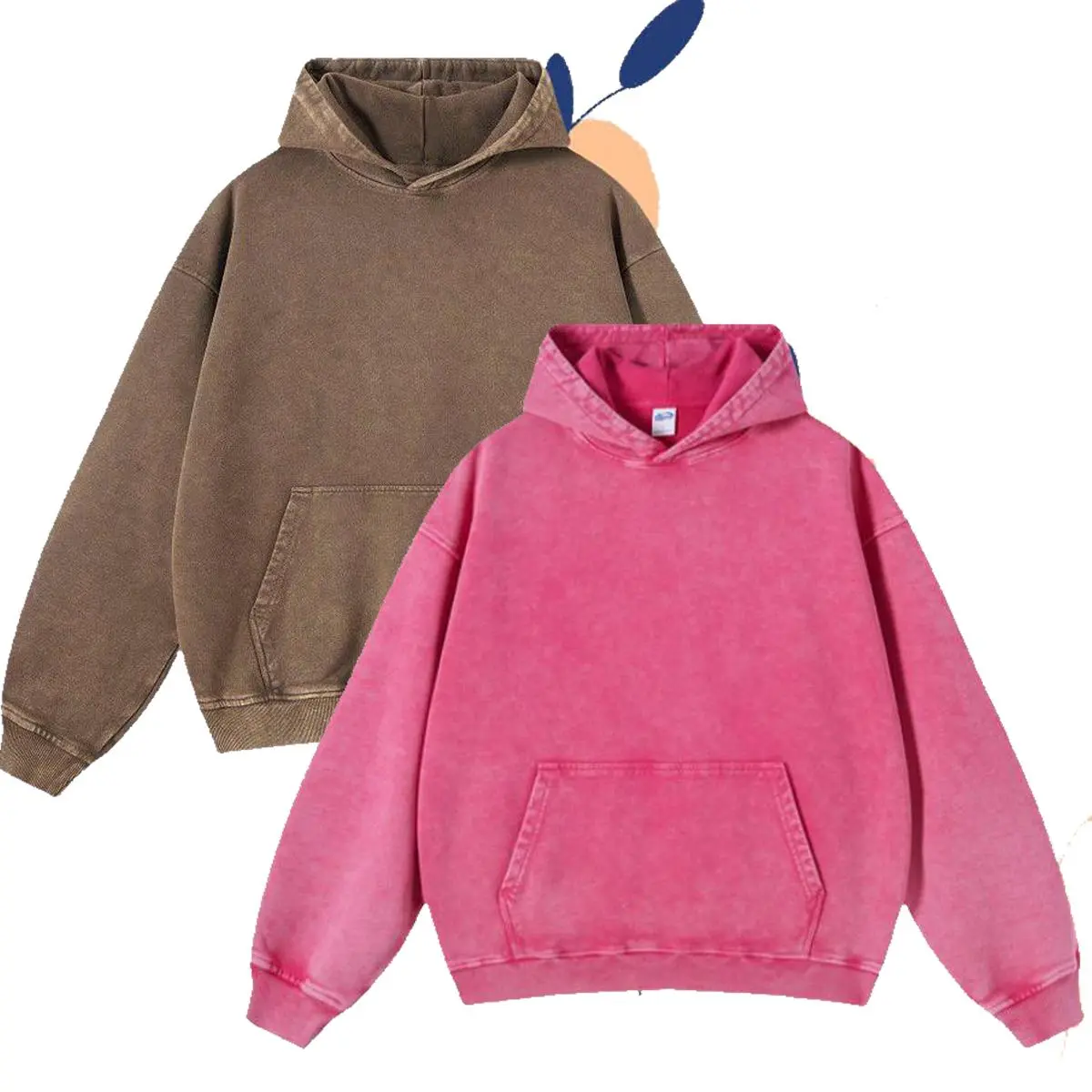 Acid Wash Hoodie Oversized Vintage Hoodie Unisex Heavy Weight Hoodie Distress Hoodies for Men Women Couples with Pockets