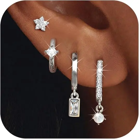 SL-CZ Star+CZ Hoop+Dangle Opal+Dangle Charm