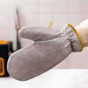 High-End Steel Wire Dishwashing Gloves for Men & Women - Multi-functional, Durable, Waterproof, Oil-resistant, Wear-resistant, Scratch-free with Integrated Steel Scrubber & Washer