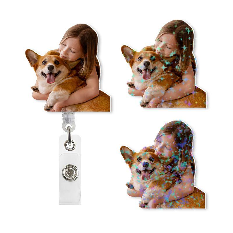 Skeleton Cowboy Badge Reel: Spooky Western ID Holder