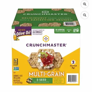 Crunchmaster 5 Seed Multi-Grain Cracker, 10 oz., 2 pk.