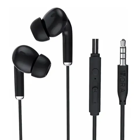 1HORA AUT123 Wired Earbuds with Mic - 3.5mm Universal Jack Gamer Headset Audio, Lightweight In-Ear Stereo Cable Headphones, Call Control Button, for Phones & Tablets, No Charging Needed