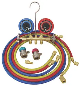 ATD Tools ATD-3694 Deluxe Dual Brass Ac Manifold Gauge Set