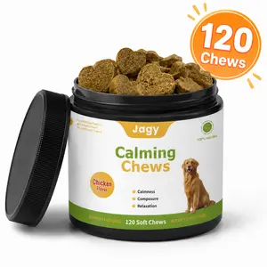 Jagy Calm Chews for Dogs – 120 Natural Chews to Soothe Stress & Promote Calm, Emotional Balance Supplement for Dogs, Ideal for Fireworks, Travel & Daily Relaxation