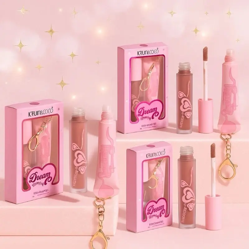 Dream Beauty Lip Gloss Duo Set Keychain Lipgloss