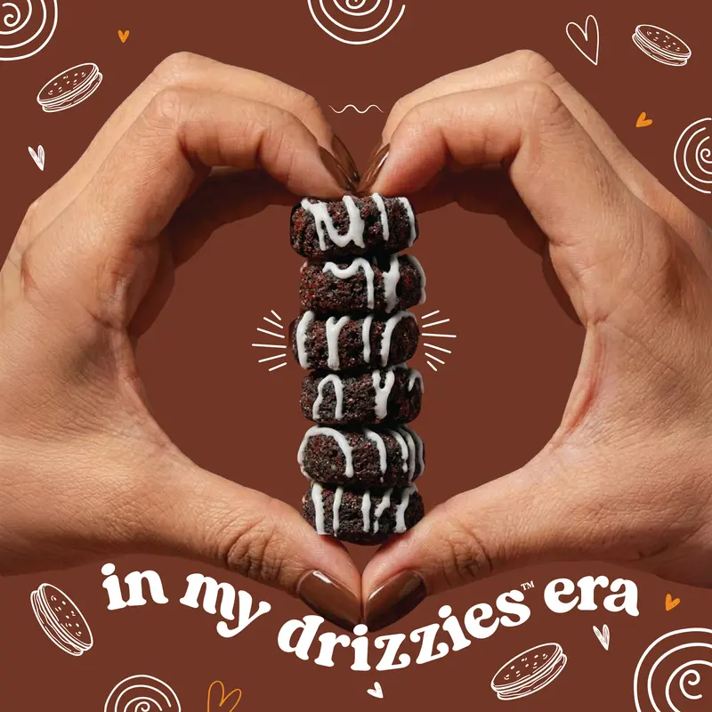 6 Pack - Drizzilicious Cookies & Cream Mini Rice Cakes 4 oz