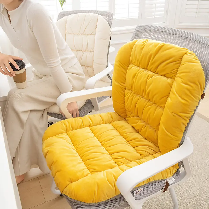 Breathable Memory Foam Chair Cushion Set, Anti-Slip Soft Seat Pad with Ties, High Back Support for Desk Rocking Office Chair Indoor Outdoor