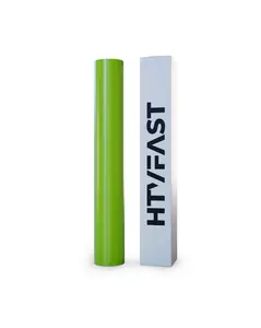 HTVFast HTV Vinyl Rolls Heat Transfer Vinyl - 11.8" x 20' Roll - Flexible & Stretchable PU Material-Easy to Cut, Weed & Transfer with Home Iron-Works on Plastic, Wood, Ceramic & Fabric (Pastel Green)