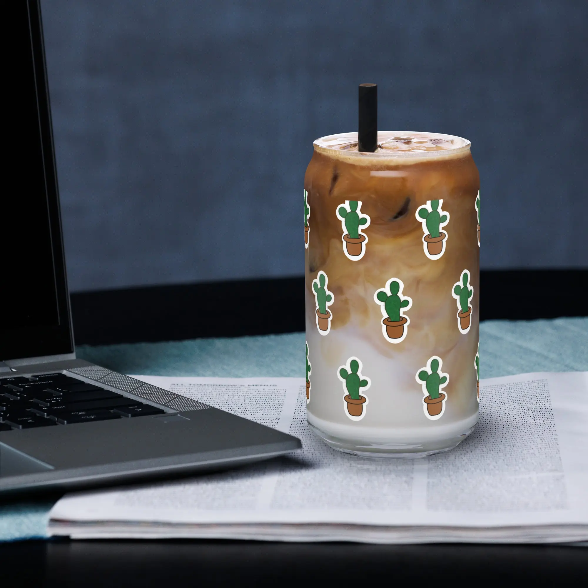 Cute Cactus Drinking glass