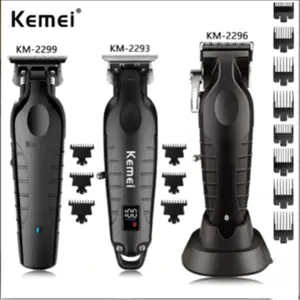 Kemei Professional Hair Clipper Set Km-2296 Km-2299 Km-2293, Electric Hair Trimmer for Men, Lithium-Ion Battery, New Condition, Hair Clippers