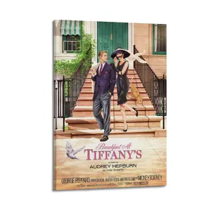 Breakfast at Tiffany's Modern Art Deco Painting Art Poster Wall Decoration Wall Poster Art Wall Rich Art Painting Corridor Art Painting Decoration