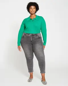 Seine Mid Rise Skinny Jeans 27 Inch - Distressed Black