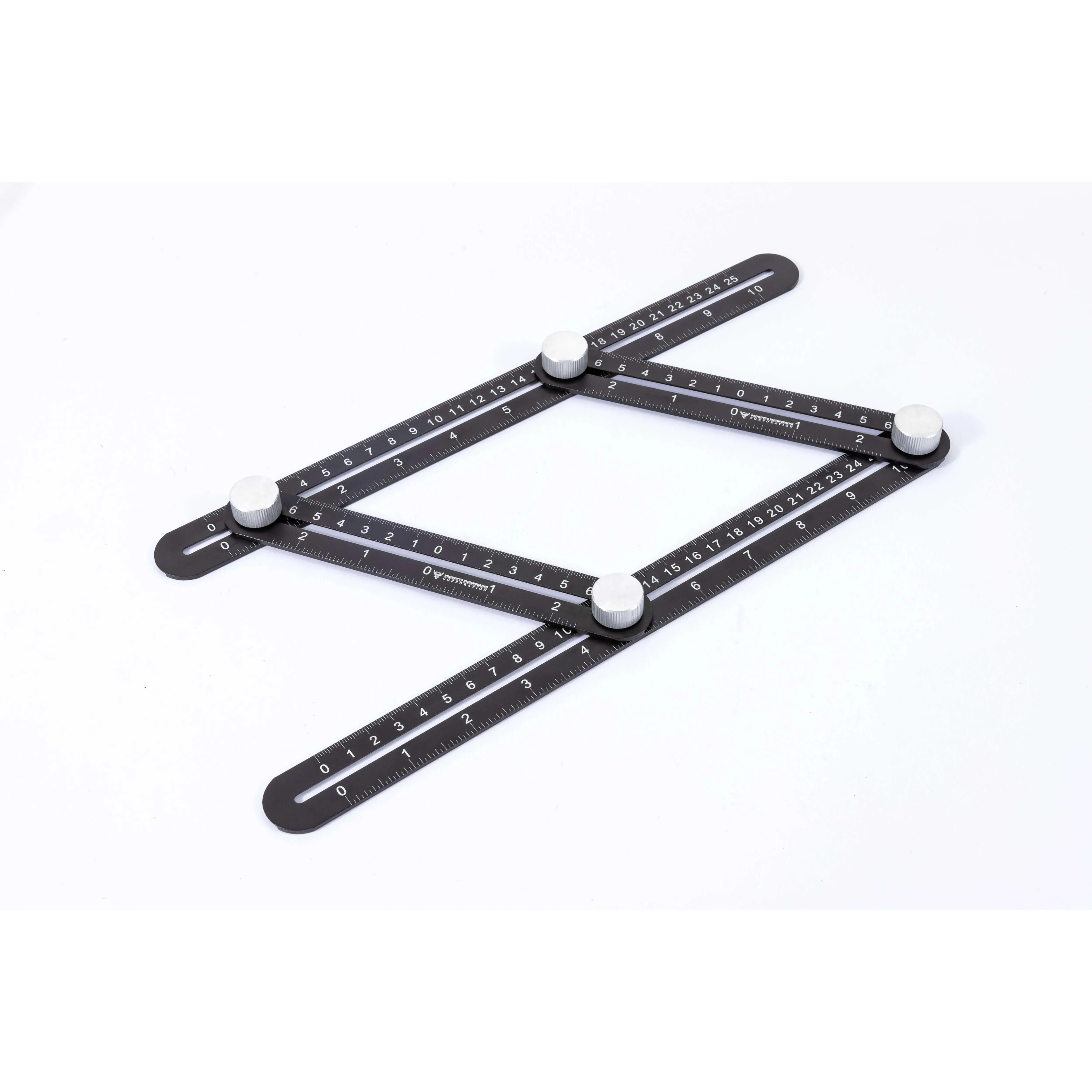 4-Piece Multi-Angle Measuring Ruler | Adjustable Layout & Template Tool