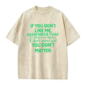 Plus Size Women's Mind Over Matter T Shirt Featuring Bold Statement Text for Casual Spring and Summer Outfits