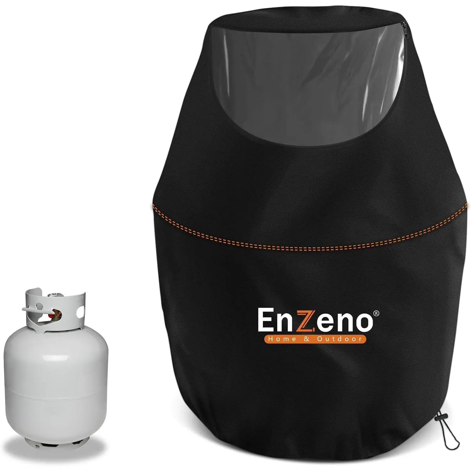 20 lb Propane Tank Cover Fits Standard Propane Tanks Waterproof 420D Oxford Fabric Garden Propane Tank Storage Box with Windproof Drawstring 34x45cm