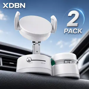 XDBN 2PCS 2-in-1 Magnetic & Clamp Car Phone Holder, Strong Suction Dashboard Mount for Hands-Free Driving, Fits iPhone Samsung Android