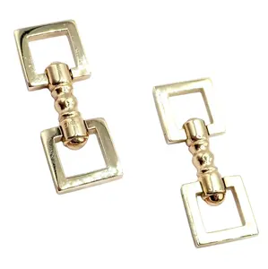 Rare! Vintage Cartier 14k Yellow Gold Square Spring Clasp Cufflinks 1960's