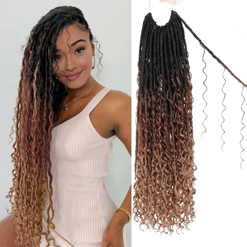 EXCLUSIVE! Sister loc faux locs dredlock wavy locs Amazon.com : 8-12 Inch Sister locks Human Hair Handmade  main image 2