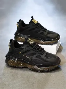 Men's Fashionable Lace Up Low Top Sneakers, Casual Comfortable Sports Running Shoes, Trendy All-match Chunky Sneakers for Daily Wear, Sporty Running Shoes