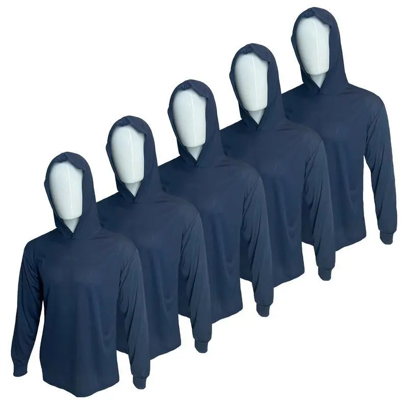 5 SHIRT PACK Hi Vis Long Sleeve Safety Shirt With Hoodie, Quick Dry Polyester Birdeye mesh / Ultra lightweight hoodie shirt Reflective Thin Pullover Long sleeves ( 5 SHIRTS PER ORDER)��gift�� 5 SHIRT PACK Hi Vis Long Sleeve Safety Shirt With Hoodie, Quick Dry Polyester Birdeye mesh / Ultra lightweight hoodie shirt Reflective Thin Pullover Long sleeves ( 5 SHIRTS PER ORDER)��gift��