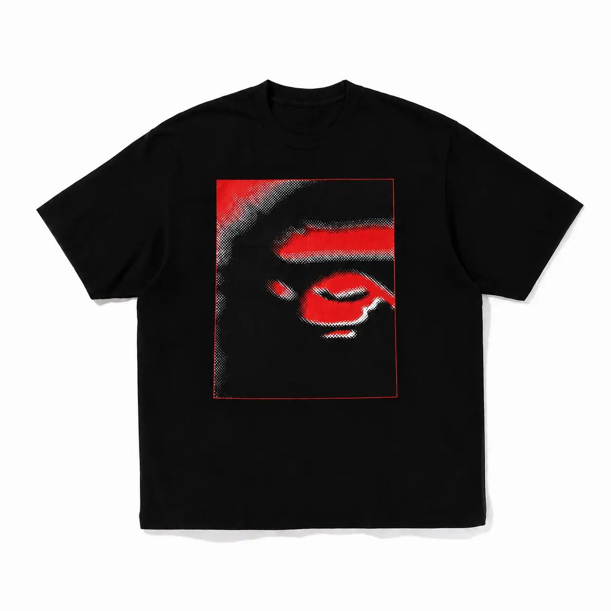 New 2026 Ape Face Graphic Oversized Tee Relaxed Fit Streetwear Photo Print T-Shirt