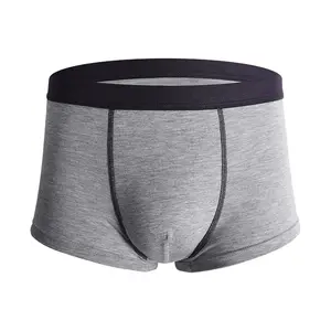 Men's Modal Cotton Boxer Briefs Plus Size Athletic Underwear Soft Breathable Stretch Trunks for Young Men