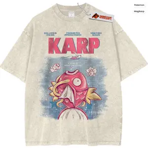Magikarp Jaws Shirt, Vintage Anime T-Shirt for Fans, Unisex S-5XL, Graphic Tee