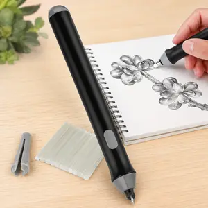 Electric Eraser Pen Set with Replaceable Tips, Portable Detail Eraser for Precision Drawing, Highlight & Correction Tool, Anti-Slip Design, Essential for Artists & Sketching.