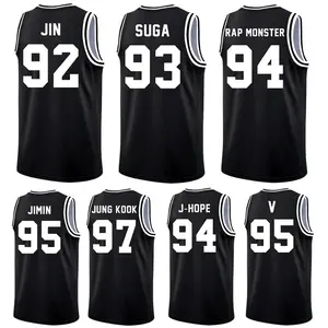 Returning in 2026 ARIRANG Sleeveless Jersey Shirt, BT21 Kpop Band Style Tank Featuring JIN 92 SUGA 93 RAP MONSTER 94 J-HOPE 94 JIMIN 95 V 95 JUNG KOOK 97, Athletic Tee Concert Outfit Men Women