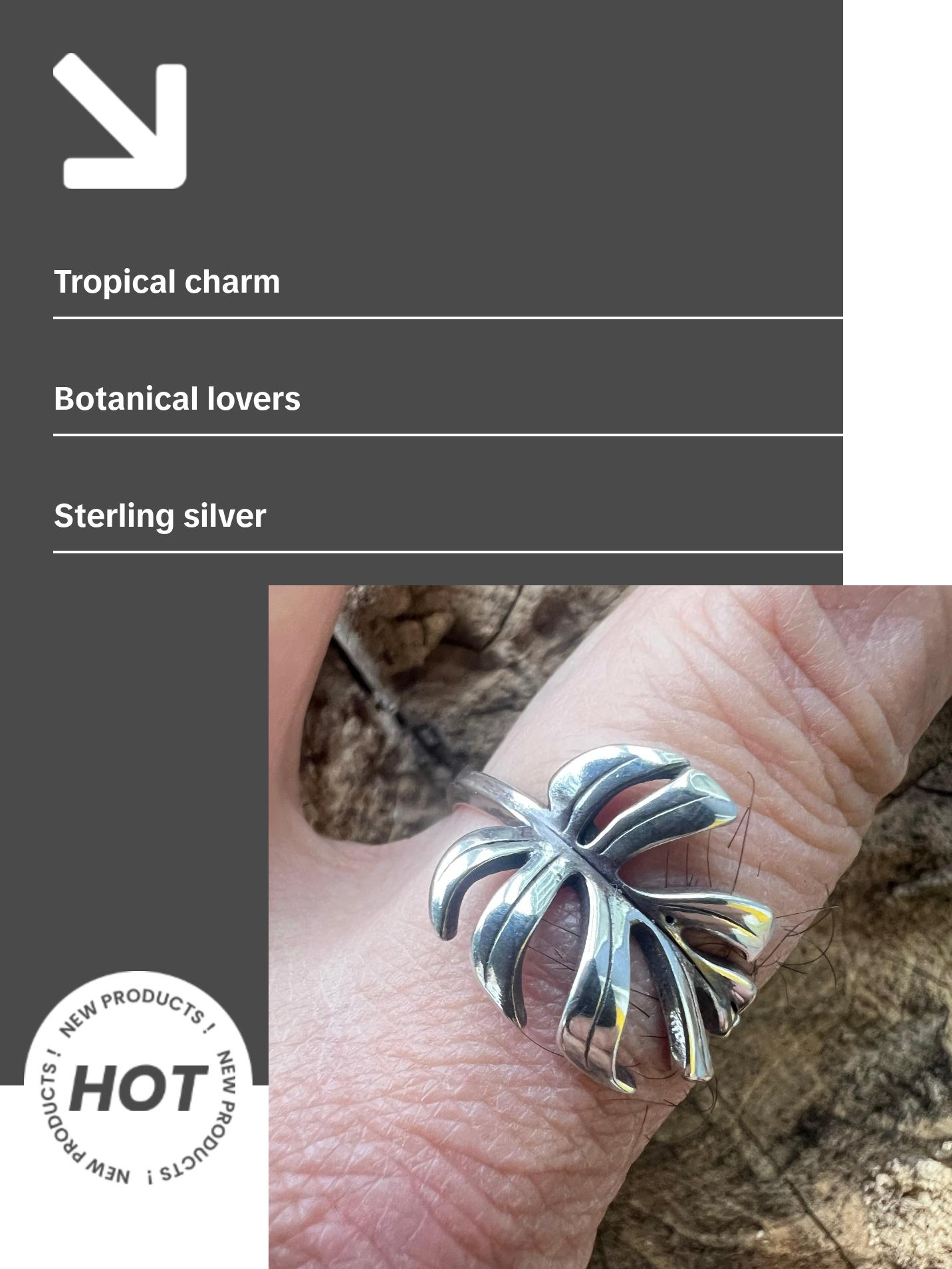 Monstera Sierrana Ring - Silver