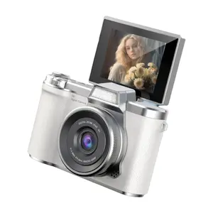 Foldable Screen Student Camera, Retro Ccd Card Camera, 1080P Digital Portable Camera, Includes Phone Chain and 32GB Storage, Perfect Gift