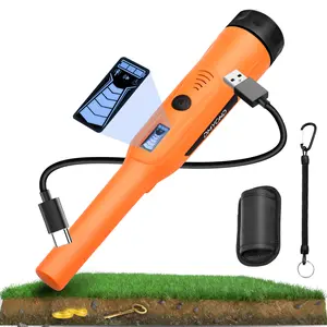 Dmyond Rechargeable Metal Detector Pinpointer for Adults Kids - IP68 Full Waterproof Handheld Pin Pointer Wand - 800mAh Battery - 360° Detection with LED Light