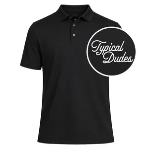 Black Athletic Golf Polo - Embroidered