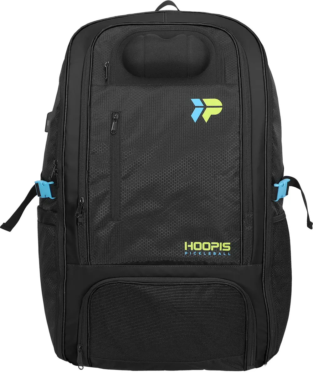 XL Pickleball Backpack – Fits 4-10 Paddles, Shoes & 64oz Bottles | Hard Shell Eyewear Case + Fence Hook