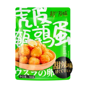YO MAN Tiger Skin Quail Eggs Instant Braised Sweet Spicy Flavor 100g