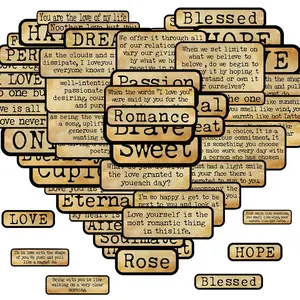 Vintage Literary Quotes Sticker, 50pcs/set Famous Words Quotes Sticker, Scrapbook Journaling Sticker, Journal Sticker