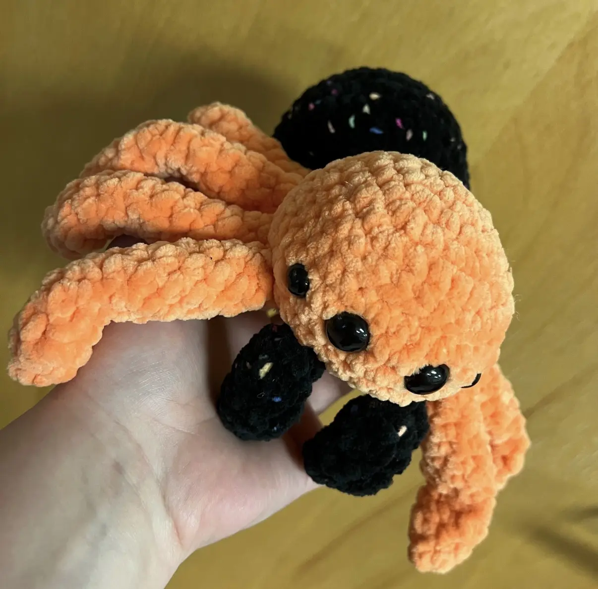 Crochet plush spider