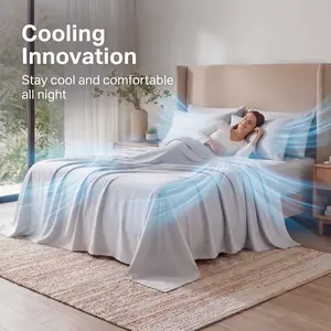 Livemoon Cooling Bamboo Sheets Set, 3/4/6 Piece Luxury Bed Sheet Set, Soft & Breathable, Extra Deep Pocket 16–18 Inch, Wrinkle & Shrink Resistant, Ideal for Hot Sleepers