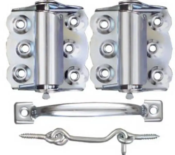 Stanley N190-751 Zinc Metal Door Hinges Set - Includes Spring Hinges, for Wood Storm & Screen Doors, 0.6 lbs., 8x4x1 in.