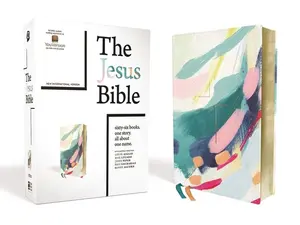 The Jesus Bible Artist Edition, NIV, Leathersoft, Multi-color/Teal, Comfort Print by Passion Publishing||Louie Giglio||Zondervan [Leatherbound Book]