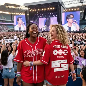 Custom 4 color Kpop Baseball Jersey, Fan Merch, Personalized Name V-neck, World Tour 2026 Concert Jersey, Gift for Fan, Vibes