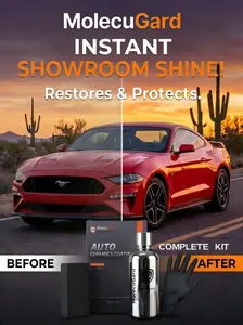 MolecuGard Universal Ceramic Coating Kit  - Instantly Restores Cars,  Furniture, Guitars& Home Decor. High Gloss Scratch Repair & Water Repellent. Multi-Surface Nano Shield for Wood, Stone, Glass & Auto Paint 100ml