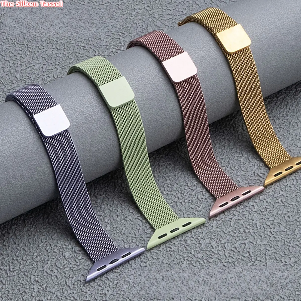 Women's Slim Stainless Steel Watch Straps, Mesh Design with Magnetic Fit - Wearable Replacement Smartwatch Accessories, Band Only, Series 1-11, Replacement Strap, Luxurious Finish