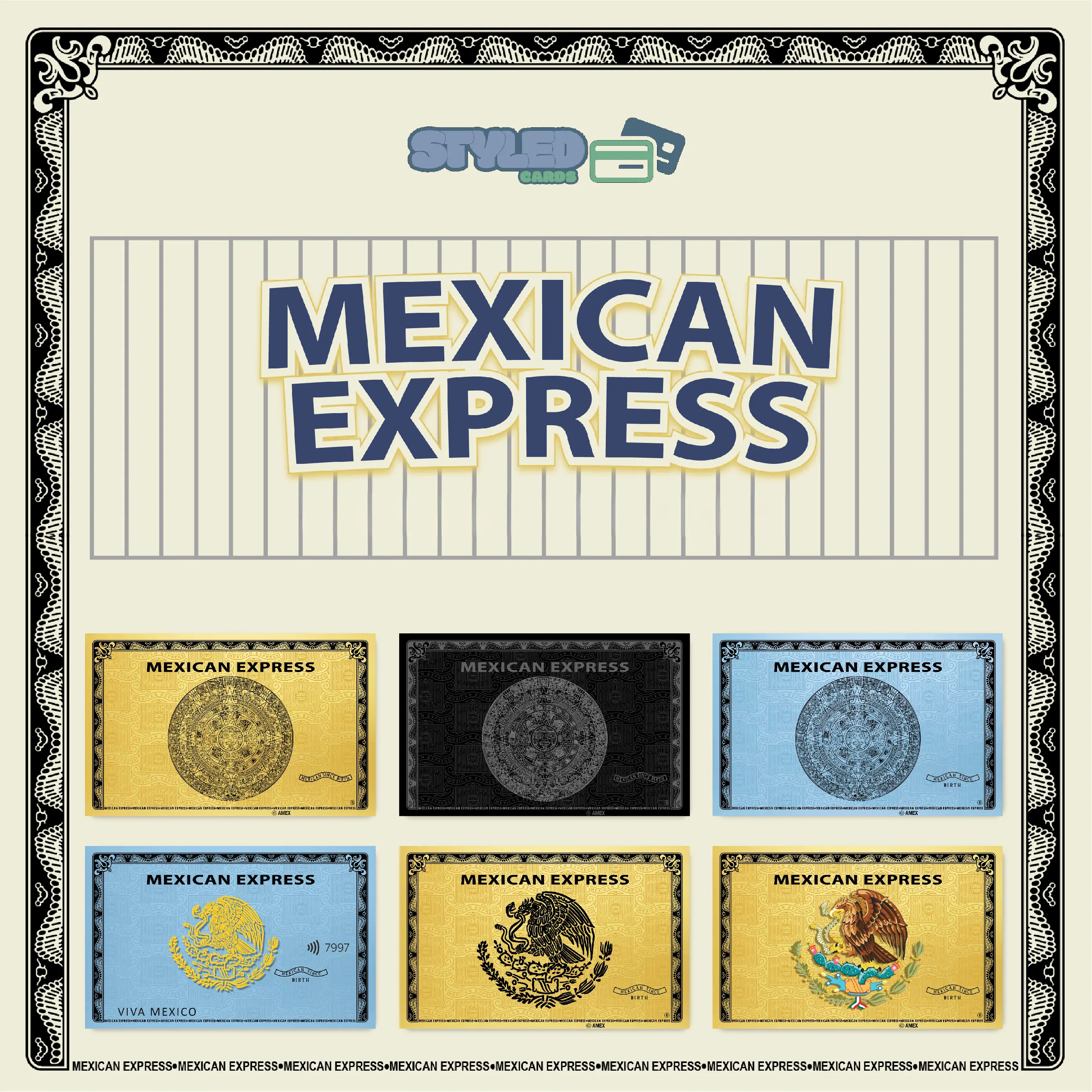 Mexican express rectangle vinyl sticker Mexican express rectangle vinyl sticker