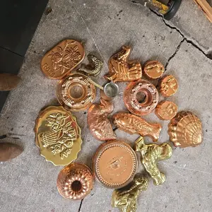 French/English Decorative Copper Moulds - Ideal for Home and Kitchen