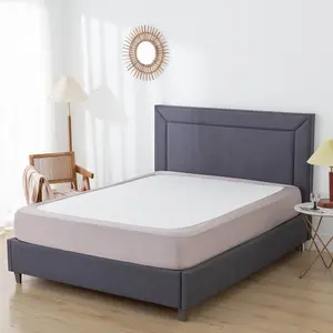 Box Spring Cover King Size - Elastic Wrap Around 4 Sides Bed Skirt, with Smooth and Elastic Knit Material, Washable, Dustproof - King, Light Grey