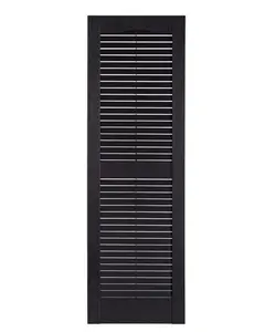 Premier Louver Exterior Decorative Shutter, Black - 15 x 35 in.