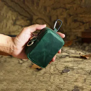 Leather Storage Bag Coin Purse Card Holder, Waist Pack for Running Sports Mini Hanging Bag, Perfect Gift for Easter Birthday