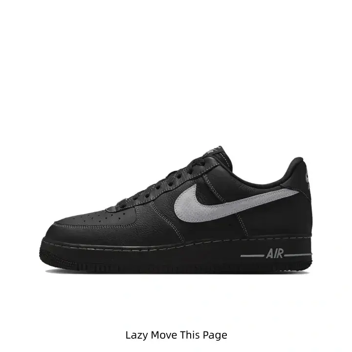 Black Silver Reflective Low‑Top Sneakers Unisex Flat Fashion Street Casual Daily Walking Shoes