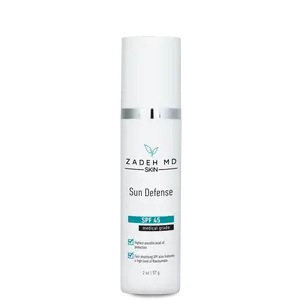 Zadeh MD Sun Defense SPF 45 - Niacinamide, Facial Sunscreen, 2 oz (57 g)